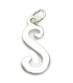 Breloque lettre S initiale en argent sterling .925 x1 Breloques lettres initiales