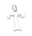 Lettera T iniziale charm in argento sterling .925 x1 lettere iniziali charms