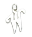 Buchstabe W Initial Sterling Silber Charm .925 x1 Buchstaben Initialen Charms