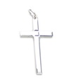 Colgante cruz de plata de ley talla diamante .925 x 1 Holy Crosses Jesus