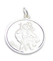 22mm Saint Christopher sterling silver pendant only .925 x 1 Travelling