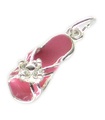 Pink Flip Flop berlock i sterling silver .925 x 1 Flip -flops berlocker