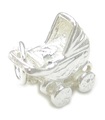 Kinderwagen Sterling Silber winziger Charm .925 x1 Kinderwagen Kinderwagen Kinderwagen Charms