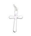 Pendentif croix en argent sterling taille diamant .925 x 1 Croix pendentifs