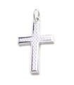 Pendentif Style Croix Moteur Tourné Argent Massif .925 x1 croix