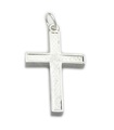 Cross - Crucifix sterling silver engine turned pendant .925 x 1 crosses