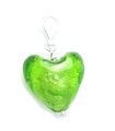 Charm in argento sterling di Murano verde .925 x 1 clip link charms