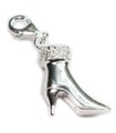 Boot Shoe sterling silver charm clip links fitting .925 x 1 charms