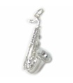 Charm Saxofón grande en plata de primera ley .925 x 1 Charms Bandas Musicales Saxofones