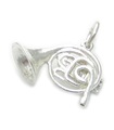 French Horn sterling silver charm .925 x 1 Musical Instruments charms