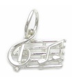 Charm TINY Escala Musical en plata de primera ley .925 x 1 Charms de músico