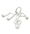 Music Notes charm i sterling silver .925 Musiker Charms