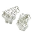 Apertura Charm in argento sterling per pianoforte .925 x 1 Charms musicali per pianoforti