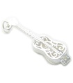 Ciondolo in argento sterling con apertura per chitarra .925 x 1 Ciondoli per chitarre