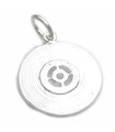 Spela in charm i sterlingsilver .925 x 1 Skivor Musikcharm