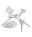 Ensemble de ballet breloque en argent sterling .925 x 1 Ballerines breloques de danse