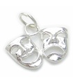 Drama Masker charm i sterling silver .925 x 1 Komedi - Tragedy Mask berlocker