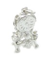 Charm Reloj de sobremesa en plata de primera ley .925 x 1 Charms Reloj de sobremesa