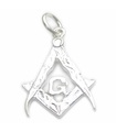 Frimurar charm i sterling silver .925 x 1 Mason Charms Masons Hängen