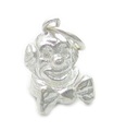 Clown mit sich drehender Fliege Sterling Silber Charm .925 x 1 Clowns Charms