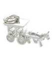 Surrey ciondolo in argento sterling cavallo e carro .925 x 1 cavalli e carrozza