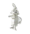 Breloque Miss Pig en argent sterling .925 x 1 Cochons et breloques Piggy