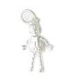 Rag Doll mit beweglichen Armen und Beinen Sterling Silber Charm .925 x 1