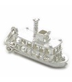 Breloque en argent sterling pour bateau à aubes .925 x 1 pagaie mobile