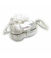 Ghianda con scoiattolo all'interno del fascino di apertura in argento sterling .925 x 1 charms