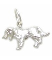 Hund Sterling Silber Charm .925 x 1 Doggy Dogs Charms