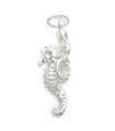 Sirena che cavalca un ciondolo in argento sterling cavalluccio marino .925 x1 Sirene Charms