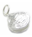 Oyster Shell charm i sterling silver .925 x 1 skal Charms Öppnas inte