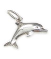 Dolphin 2D charm i sterling silver .925 x 1 Små delfiner berlocker