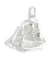 Galleon skepp charm i sterling silver .925 x 1 Båtar Fartygets charm