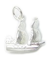 Galleonenschiff Sterling Silber Charm .925 x 1 Schiffe und Boote Charms