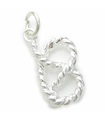 Charm Nudo en Cuerda en plata de primera ley .925 x 1 Love Knots Memory charms