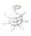 Charm hänge i sol sterling silver .925 x 1 Solsken och väder berlocker