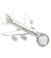 Ciondolo in argento sterling aereo Jumbo Jet .925 x1 Charms aeroplano aereo