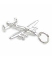 Lancaster Bomber charm i sterling silver .925 x 1 Plan Lancasters bombplan