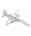 Bomber Stil Flugzeug Sterling Silber Charm .925 x 1 Flugzeug Charms