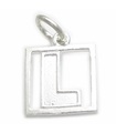 L plaque breloque en argent sterling .925 x 1 breloques de plaques d'apprenti voiture