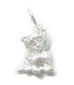 Kattunge sterlingsilver 2D charm .925 x 1 Pussy cat kattungar charmar