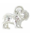 Bulldog charm i sterling silver .925 x 1 Bulldog hundar charm