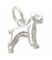 Ciondolo piccolo in argento sterling cane Boxer .925 x 1 ciondoli Boxers Dogs