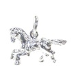 Kleine bedel van sterlingzilver .925 x 1 Paarden Pony's bedels