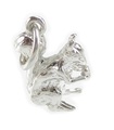 Squirrel eating tiny Acorn sterling silver charm .925 x 1 Squirrels charms