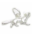 Fox TINY charm i sterling silver .925 x 1 Foxes berlocker Dog Vixen