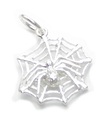 Spider on Web Sterling Silber Charm .925 x 1 Spiders Arachnid Charms