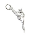 Mouse on an ear of corn sterling silver charm .925 x 1 Mice charms