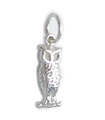 Chouette en argent sterling .925 x 1 hiboux oiseaux oiseaux charmes